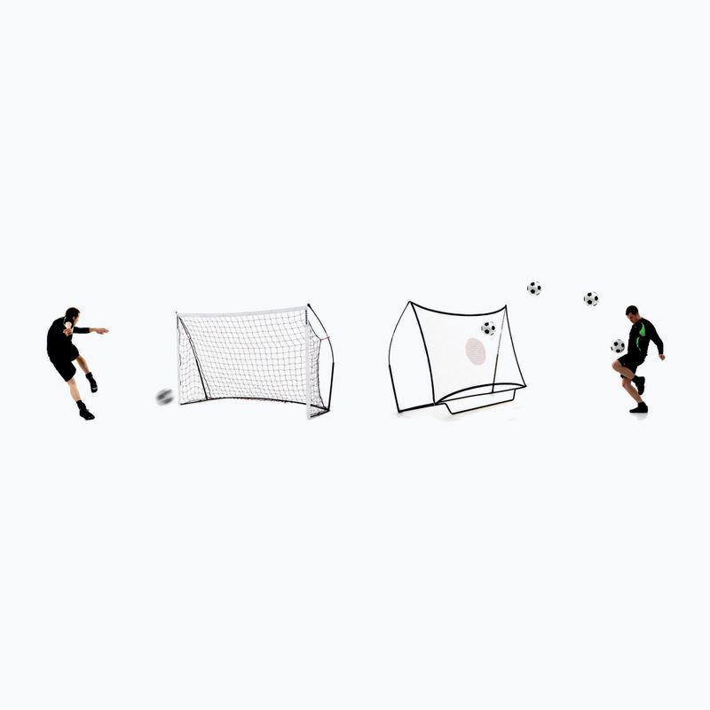 Fotbalová branka s odazovou stěnou QuickPlay Kickster Academy Combo 240 x 150 cm bílá QP0535