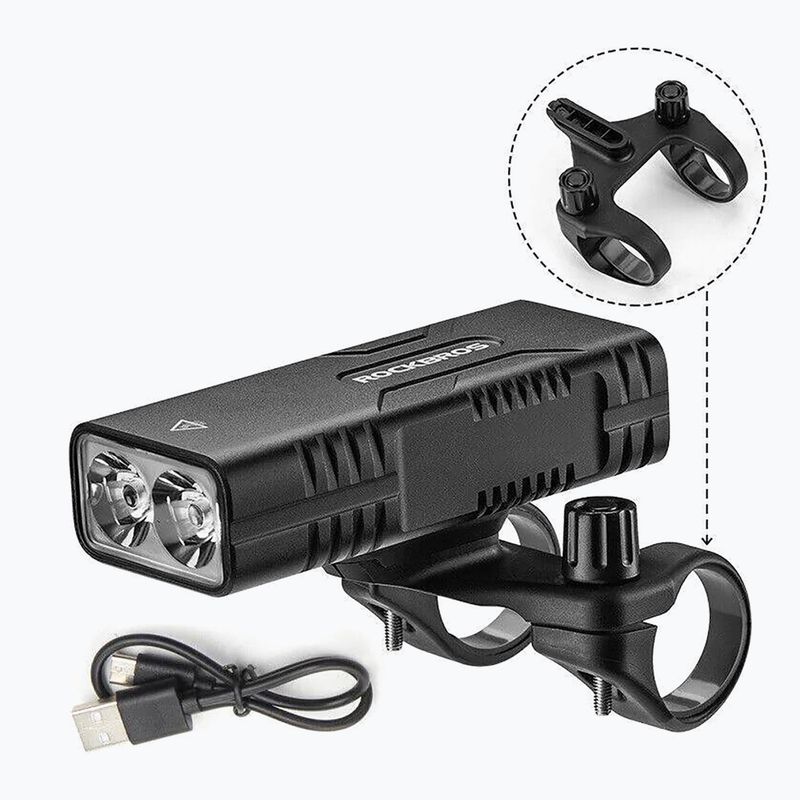 Přední světlo na kolo  s funkcí powerbanky Rockbros 24310002 850 lm black 2