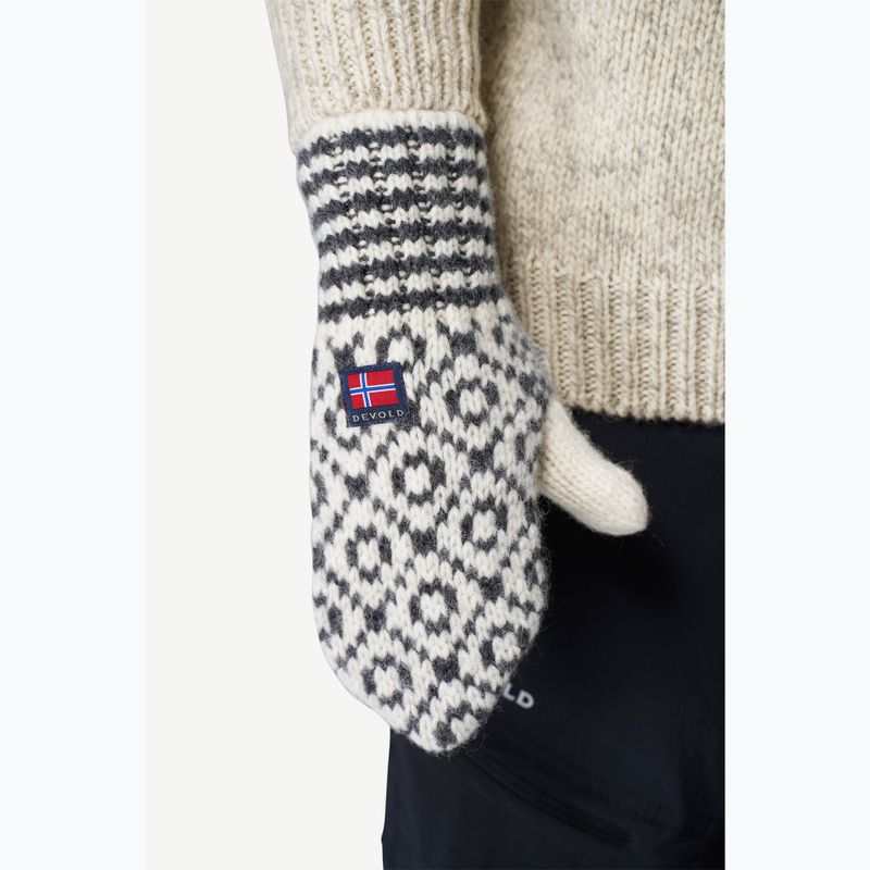 Rukavice Devold Svalbard Wool Mitten offwhite/anthracite 2