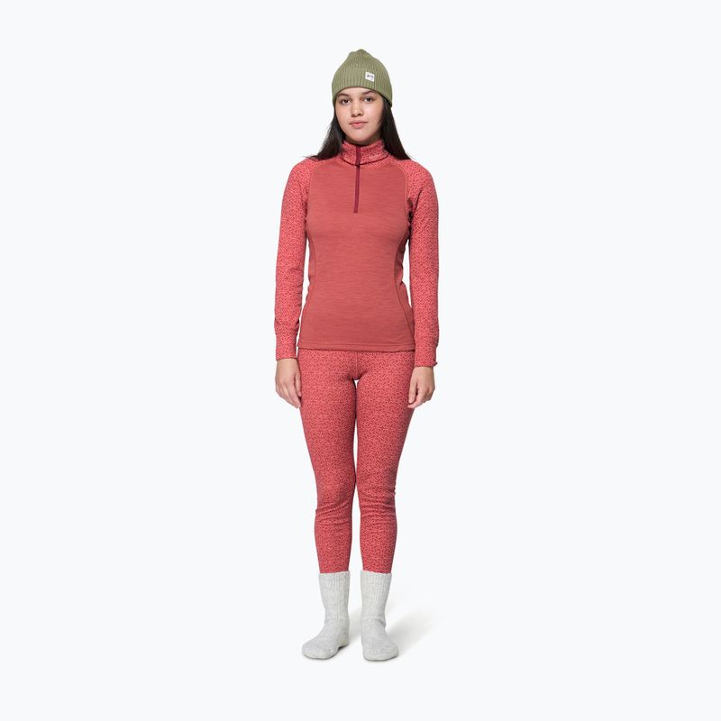 Dámská termo mikina Devold Duo Active Merino 205 Zip Neck marsala 2