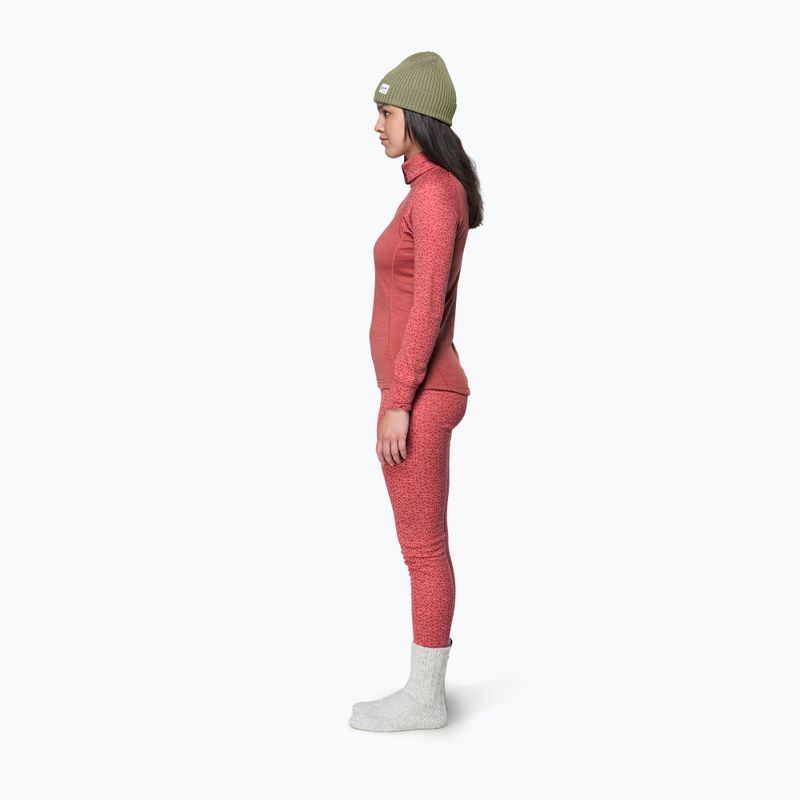 Dámská termo mikina Devold Duo Active Merino 205 Zip Neck marsala 4