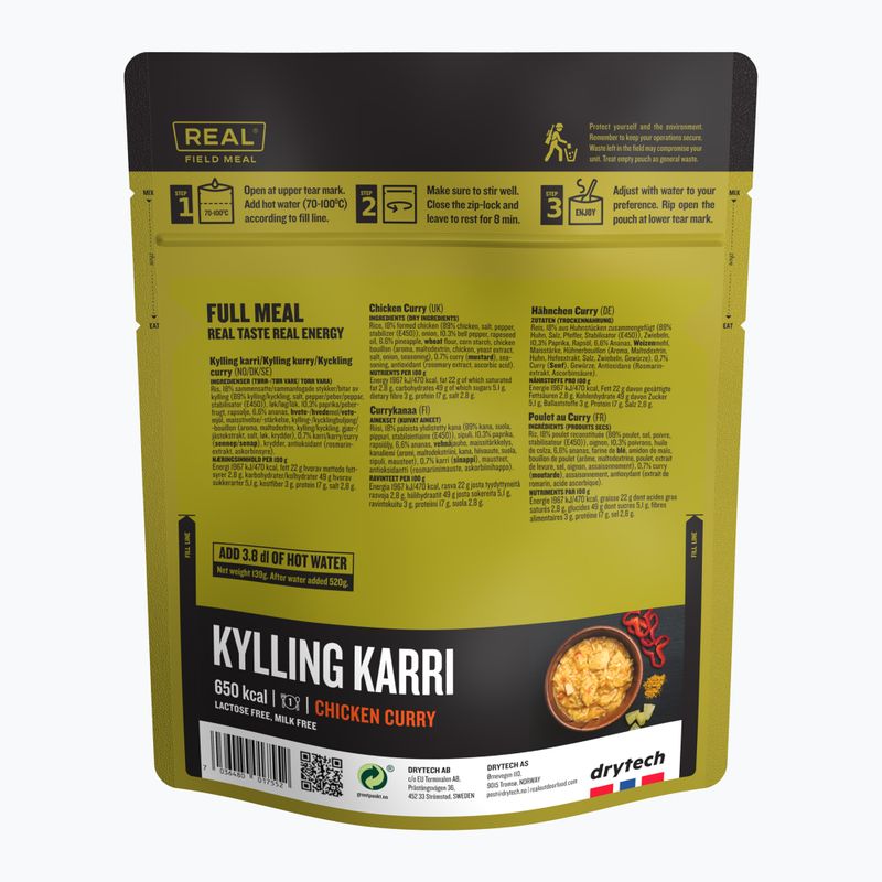 Lyofilizované potraviny Real Turmat Chicken Curry 139 g 2