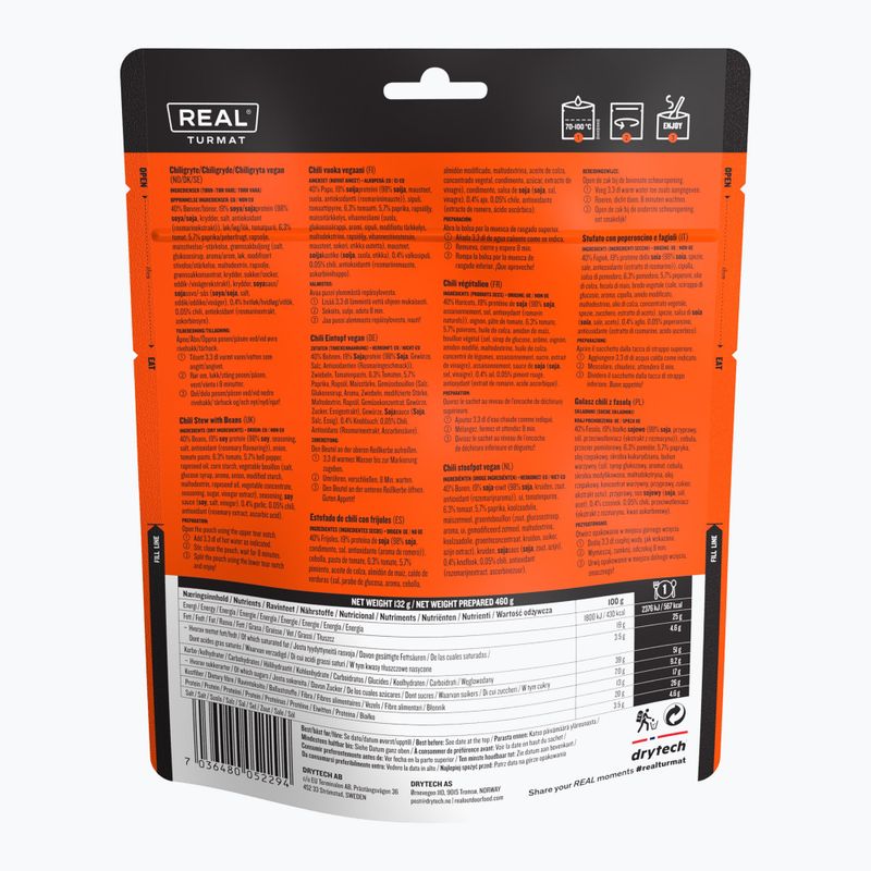 Lyofilizované potraviny Real Turmat Vegan Chili with Beans 132 g 2