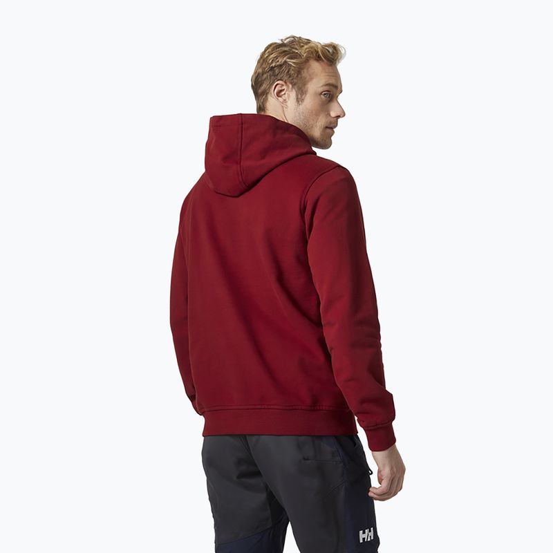 Pánská mikina s kapucí Helly Hansen HH Logo Hoodie vínová 33977_215 2