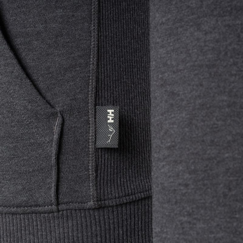 Pánská trekingová mikina Helly Hansen F2F Organic Cotton Hoodie ebony melange 4
