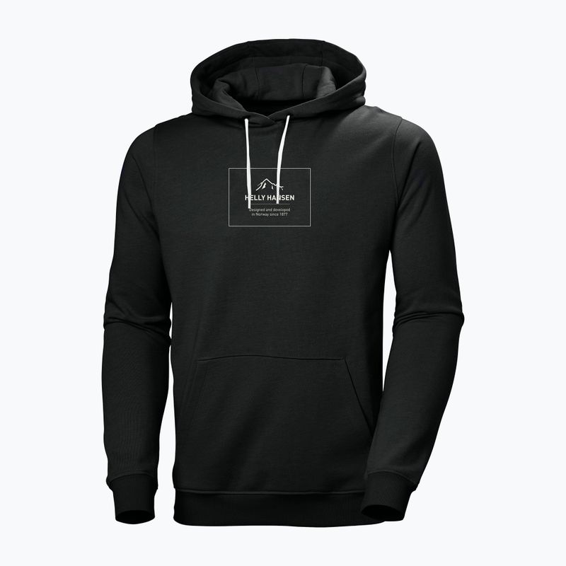 Pánská trekingová mikina Helly Hansen F2F Organic Cotton Hoodie ebony melange 5