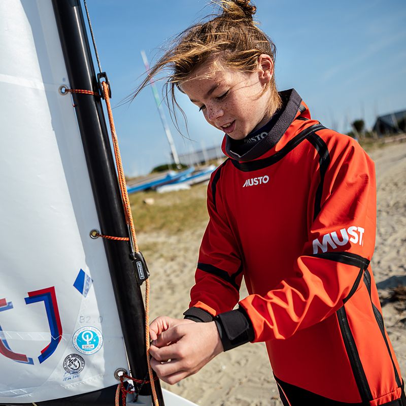 Dětská jachtařská mikina Musto Championship Aqua Top 2.0 Jr oxy fire 3