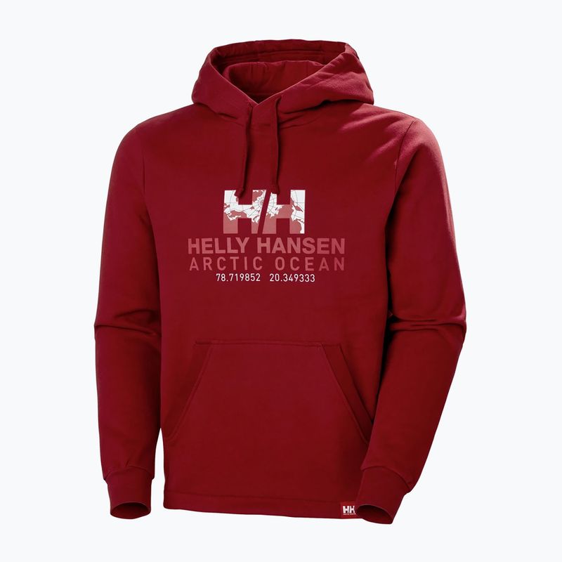 Pánská mikina s kapucí Helly Hansen Arctic Ocean Hoodie vínová 30361_215 5