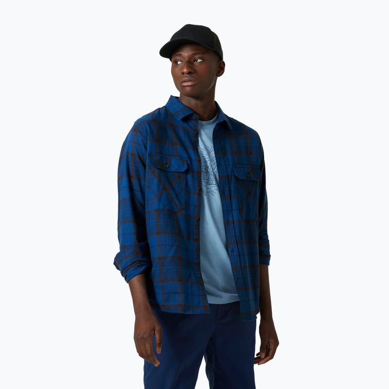 Pánská košile Helly Hansen Lokka Organic Flannel LS modro-černá 62731_755