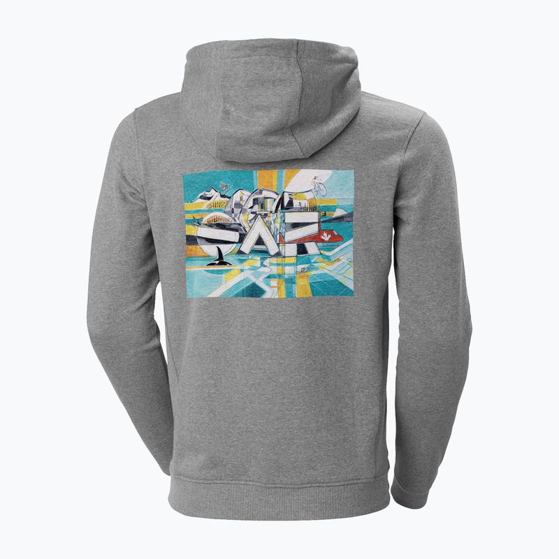 Pánská treková mikina Helly Hansen F2F Organic Cotton 855 šedá 62934 2