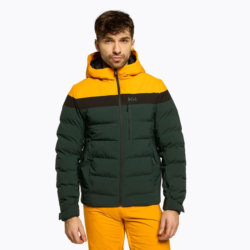 Helly Hansen pánská lyžařská bunda Bossanova Puffy zeleno-žlutá 65781_495