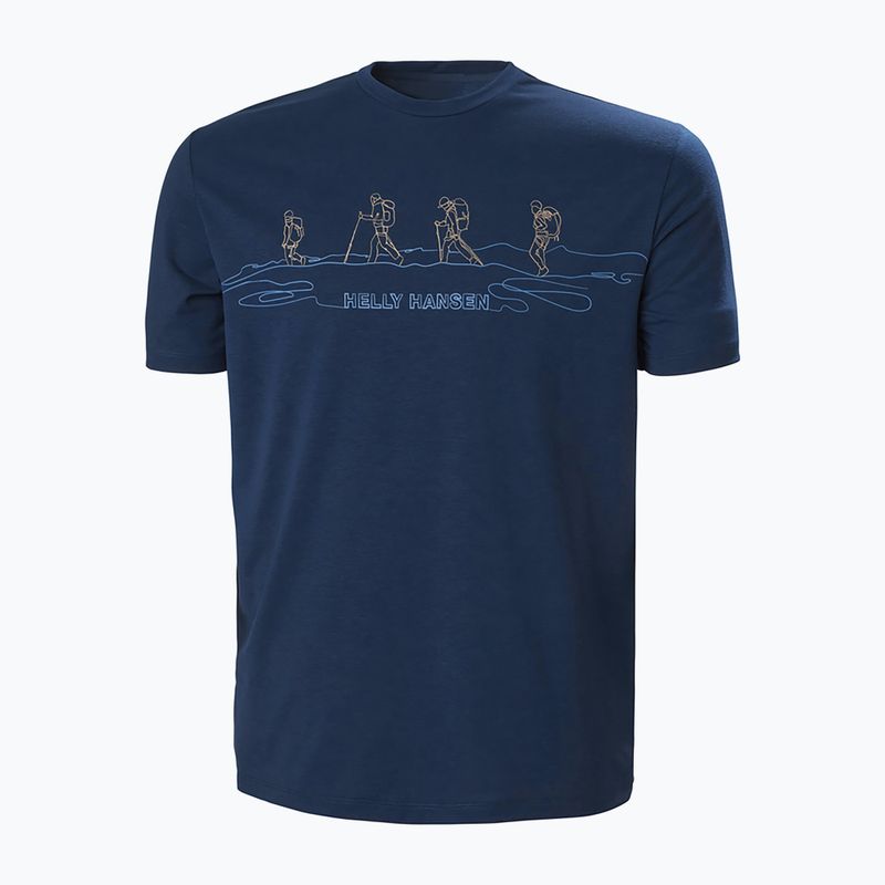 Helly Hansen Skog Recycled Graphic pánské trekingové tričko tmavě modré 63083_584 5