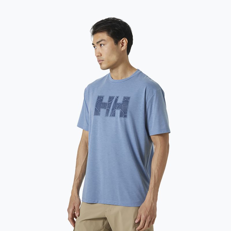 Helly Hansen Skog Recycled Graphic pánské trekové tričko modré 63082_636