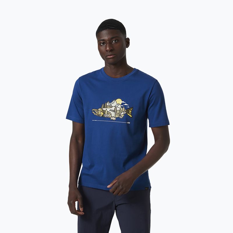 Helly Hansen pánské trekové tričko F2F Organic Cotton 2.0 modré 63340_606