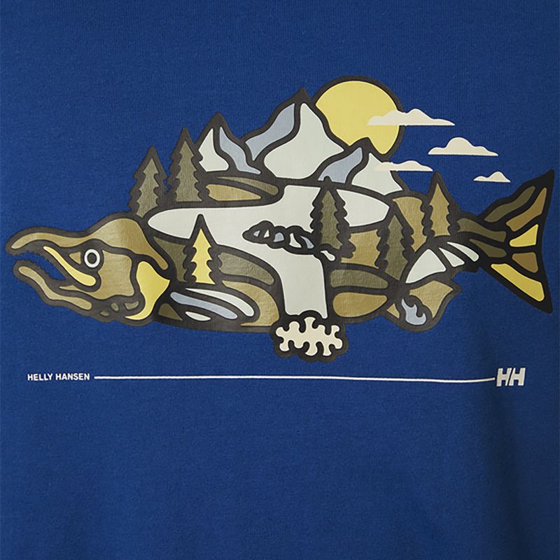 Helly Hansen pánské trekové tričko F2F Organic Cotton 2.0 modré 63340_606 3