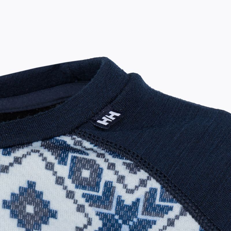 Dámská termoakční mikina Helly Hansen Lifa Merino Midweight Graphic Crew navy star pixel 8