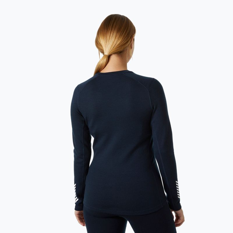 Dámská termoakční mikina Helly Hansen Lifa Merino Midweight Graphic Crew navy star pixel 2