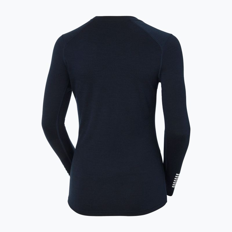 Dámská termoakční mikina Helly Hansen Lifa Merino Midweight Graphic Crew navy star pixel 10