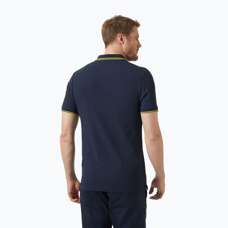 Pánské polo tričko Helly Hansen Kos Polo navy/gold rush 2