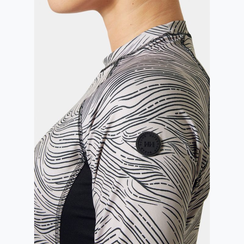Dámské plavecké tričko longsleeve Helly Hansen Waterwear Rashguard pink cloud wave 3
