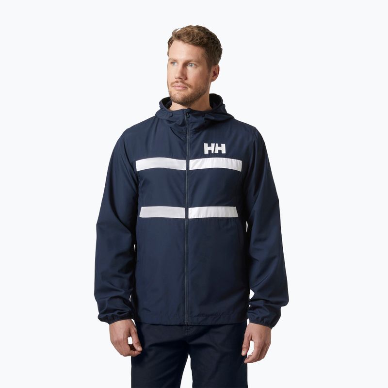 Pánská jachtařská bunda Helly Hansen Salt Striped Windbreaker navy