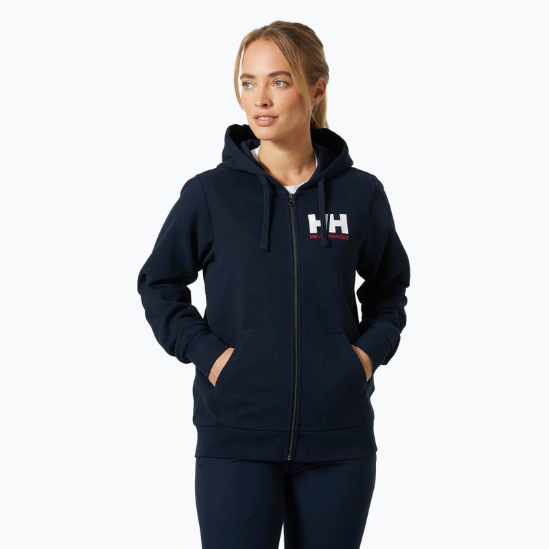 Dámská mikina Helly Hansen HH Logo Full Zip Hoodie 2.0 navy