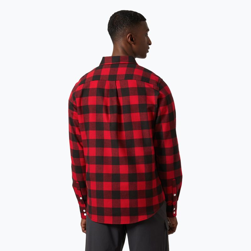 Pánská košile Helly Hansen Lokka Organic Flannel red buffalo check 2