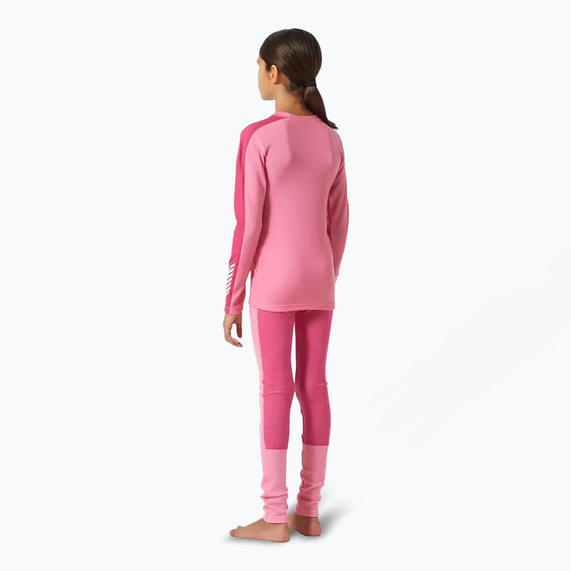 Sada dětského termoprádla Helly Hansen JR Lifa Merino Midweight sugar pink 2