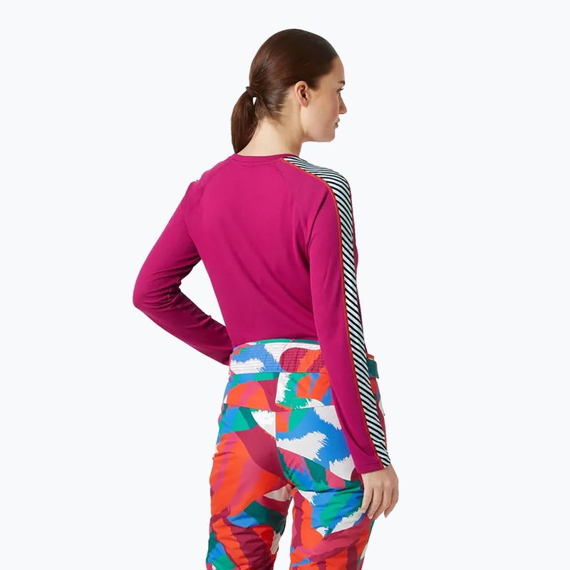 Dámská termoakční mikina Helly Hansen Lifa Active Stripe Crew magenta 2.0 2