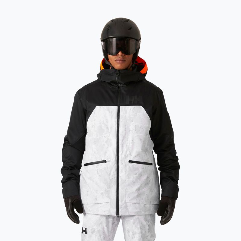 Pánská lyžařská bunda Helly Hansen Straightline Lifaloft 2.0 grey fog snow camo aop