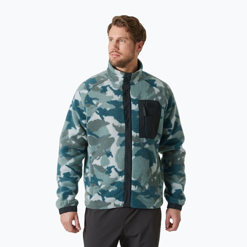 Pánská mikina Helly Hansen Panorama Pile Snap dark creek woodland camo