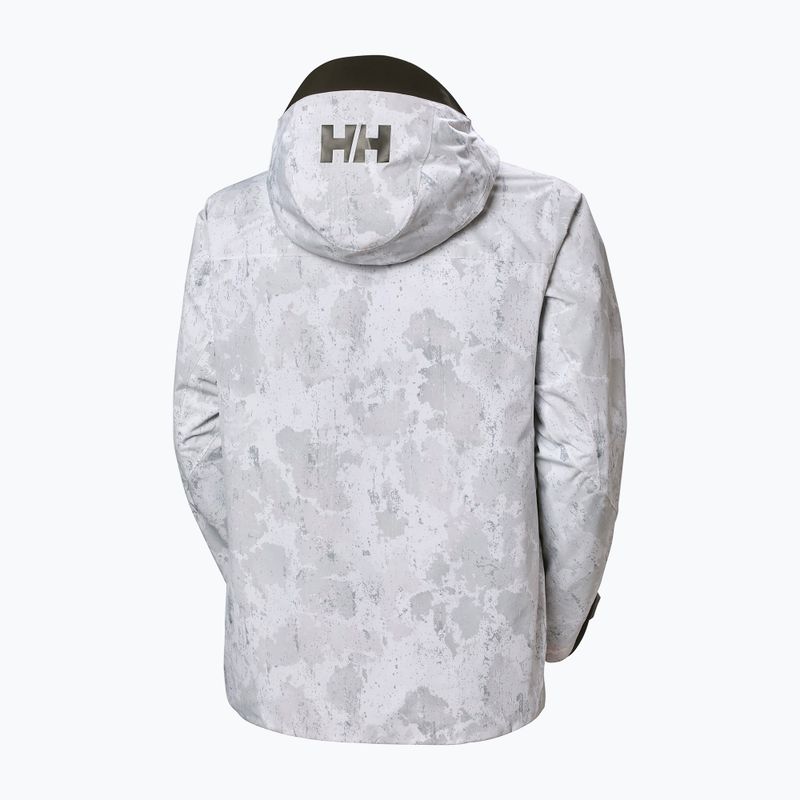 Pánská lyžařská bunda Helly Hansen Ullr D Shell Graphic grey fog snow camo aop 11