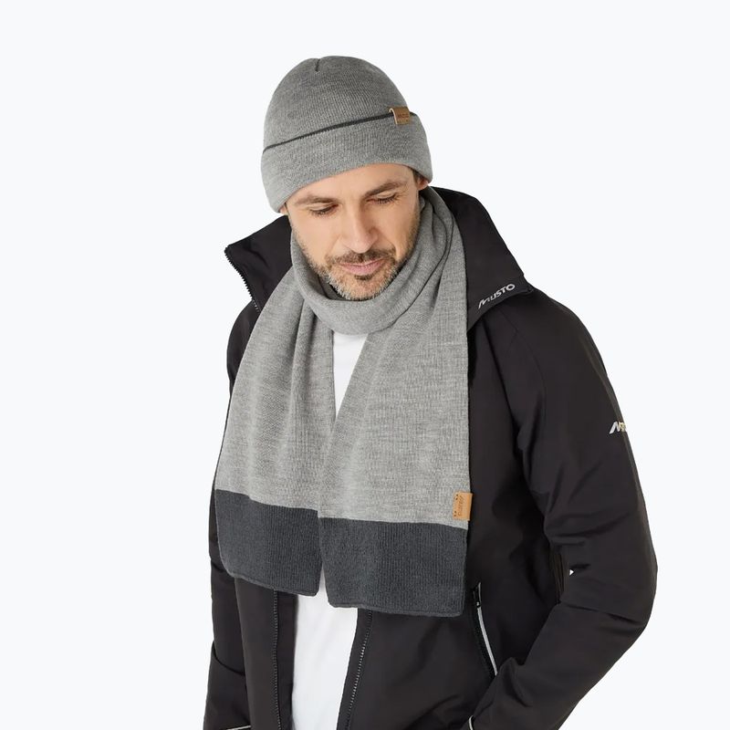 Set čepice+šála Musto Tipped Beanie & Scarf Gift Set grey/ melange 4