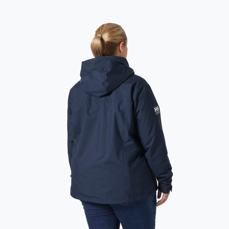 Dámská jachtařská bunda Helly Hansen Crew Hooded Midlayer Plus 2.0 navy 2