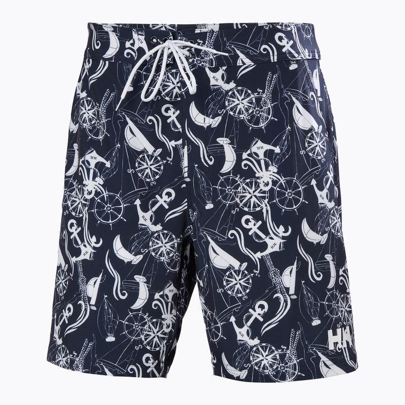 Pánské plavecké šortky Helly Hansen Newport Boardshorts 8" navy aop 5