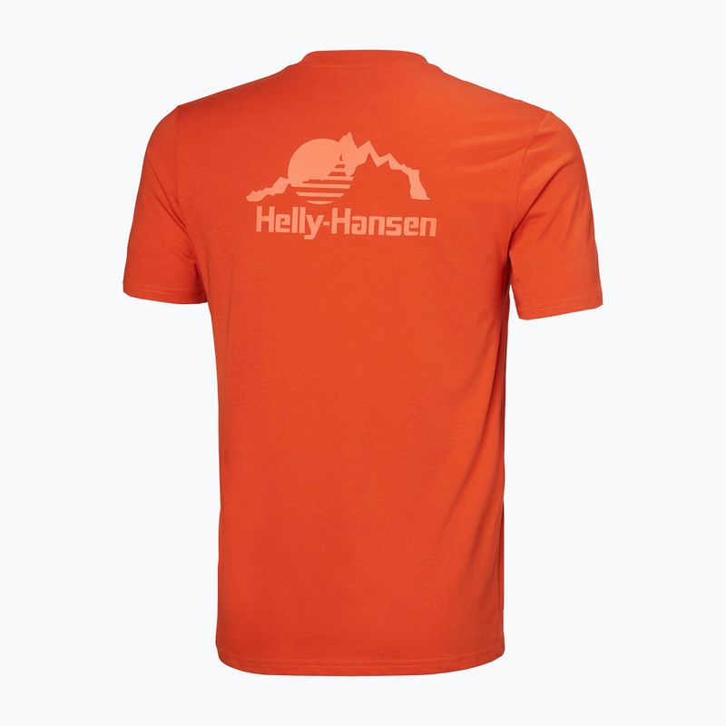Pánské tričko Helly Hansen Nord Graphic patrol orange 5