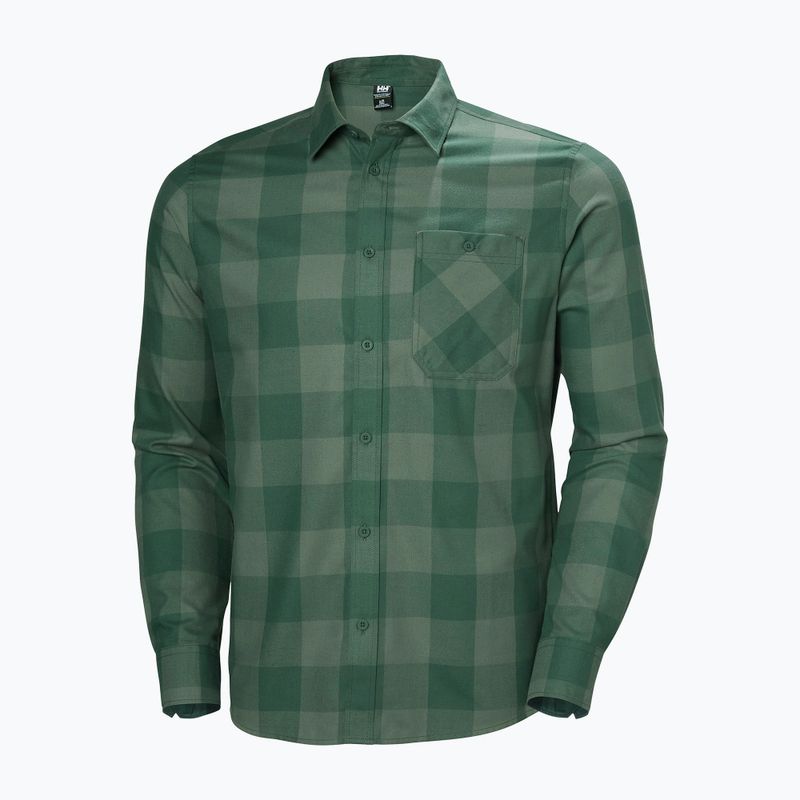 Pánské tričko Helly Hansen Aker Flannel LS jungle green buffalo plaid 5