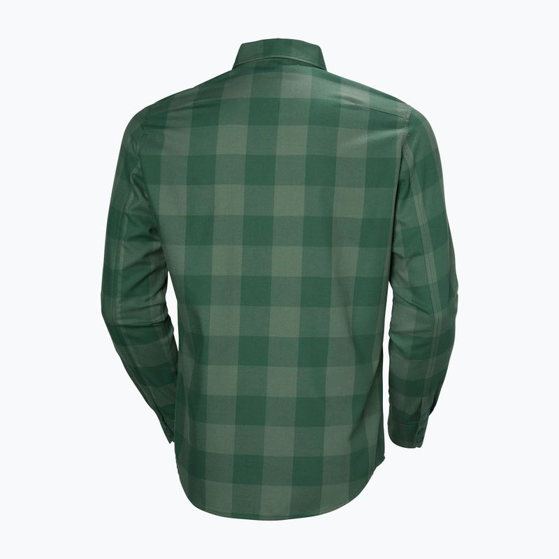Pánské tričko Helly Hansen Aker Flannel LS jungle green buffalo plaid 6