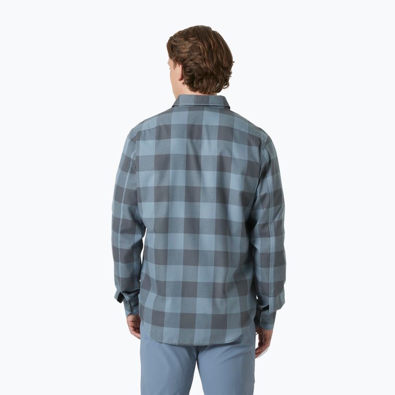 Pánské tričko Helly Hansen Aker Flannel LS jungle green buffalo plaid 2