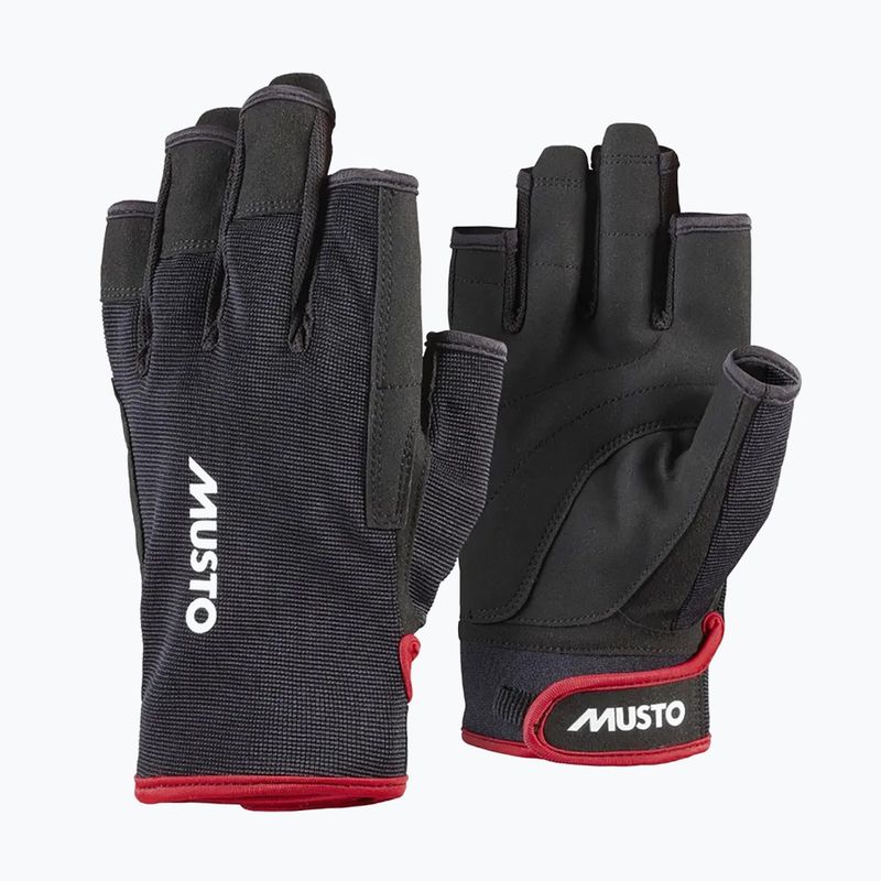 Jachtařské rukavice Musto Essential Sailing Short Finger 2.0 black