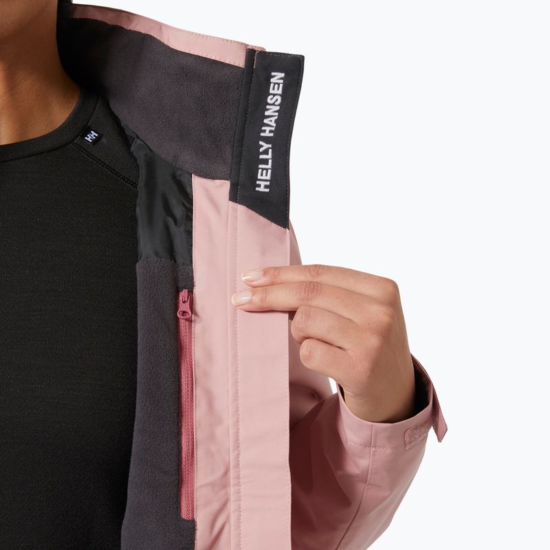 Dámská jachtařská bunda Helly Hansen Crew Hooded Midlayer 2.0 pink salt 6