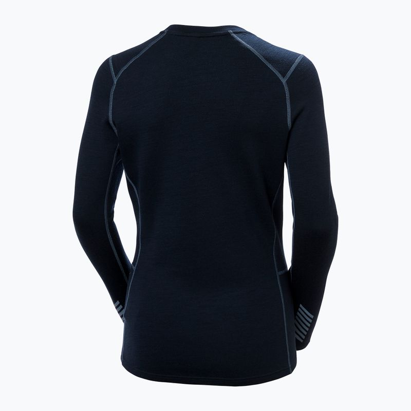 Dámská termoakční mikina Helly Hansen Lifa Merino Midweight Graphic Crew navy nordic rose aop 6