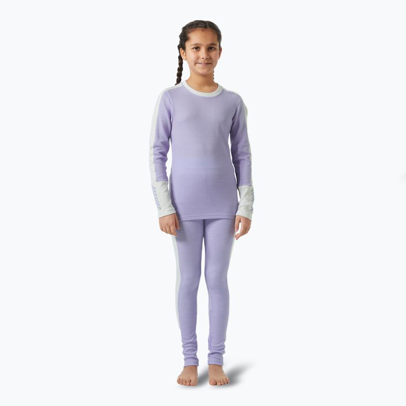 Dětské termoprádlo Helly Hansen JR Lifa Merino Midweight bright lavender