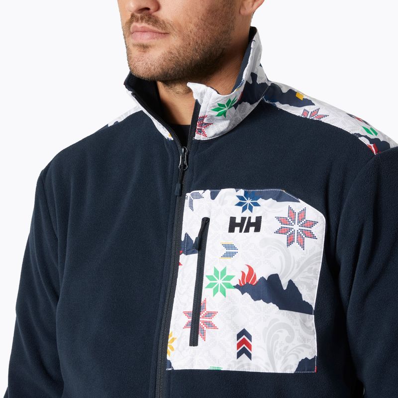 Pánská mikina Helly Hansen Daybreaker Block navy cortina aop 3