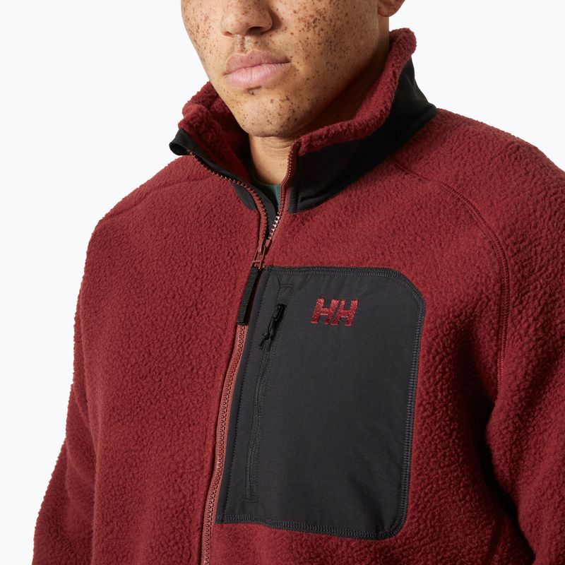 Pánská mikina Helly Hansen Panorama Pile Block mars red 3