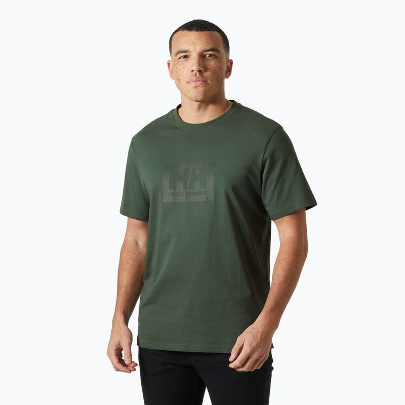 Pánské tričko Helly Hansen Box T 2.0 jungle green