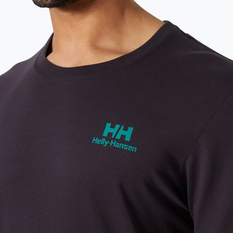 Pánské tričko Helly Hansen Nord Graphic black grape 3