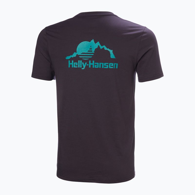 Pánské tričko Helly Hansen Nord Graphic black grape 5