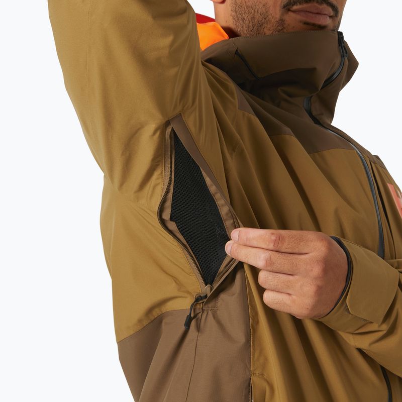Pánská lyžařská bunda Helly Hansen Powdreamer 2.0 sepia 5