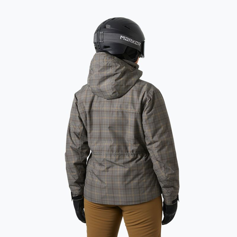 Dámská lyžařská bunda Helly Hansen Nora Insulated 2.0 pebble broxburn plaid aop 2